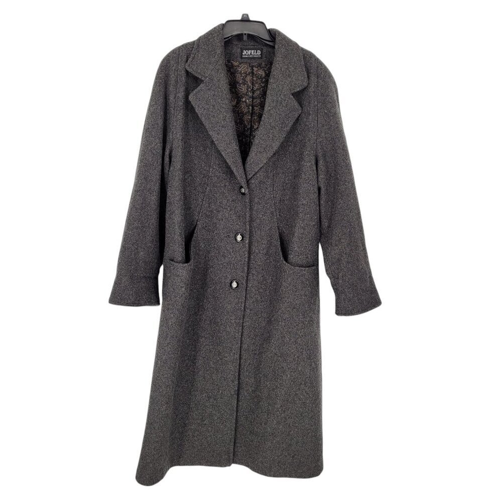 Jofeld by Forstmann VTG womens 14* see measurements Gray wool blend long coat